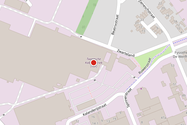Brandweer-melding op Spinnerstraat, Haaksbergen op 27 juni, kaart-overzicht