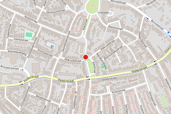Brandweer-melding op Rietstraat, Almelo op 28 juni, kaart-overzicht