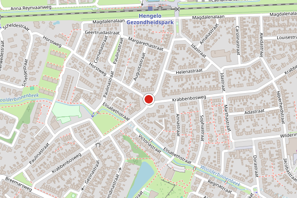Brandweer-melding op Krabbenbosplein, Hengelo op 28 juni, kaart-overzicht
