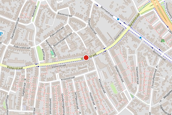 Brandweer-melding op Violierstraat, Almelo op 28 juni, kaart-overzicht