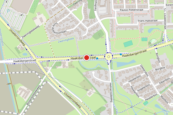 Brandweer-melding op Haaksbergerstraat, Enschede op 28 juni, kaart-overzicht