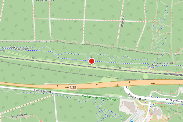 Brandweer-melding op Goudzoekerspad, Nijverdal op 22 april, kaart-overzicht