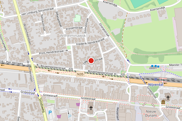 Brandweer-melding op Dillenburgstraat, Nijverdal op 21 april, kaart-overzicht