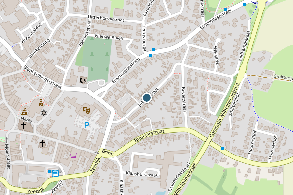 Politie-melding op Julianastraat, Haaksbergen op 28 juni, kaart-overzicht