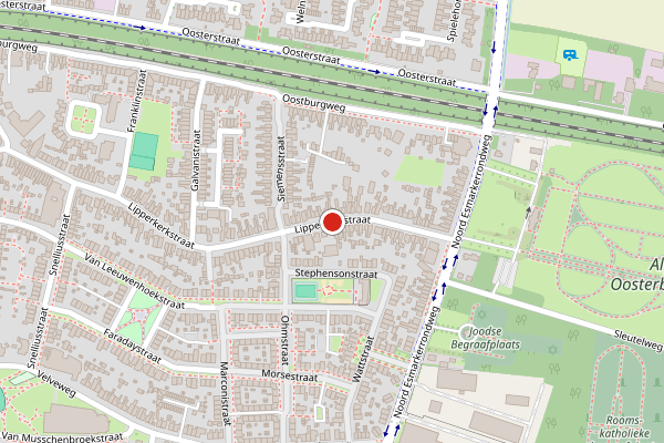 Brandweer-melding op Lipperkerkstraat, Enschede op 6 mei, kaart-overzicht