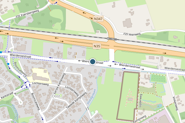 Politie-melding op Wierdensestraat, Nijverdal op 16 april, kaart-overzicht