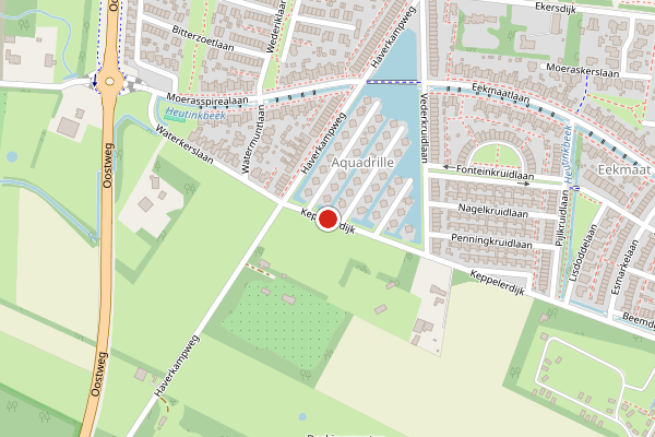 Brandweer-melding op Keppelerdijk, Enschede op 28 juni, kaart-overzicht