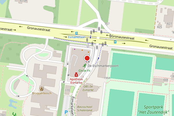 Brandweer-melding op Esmarkelaan, Enschede op 28 juni, kaart-overzicht