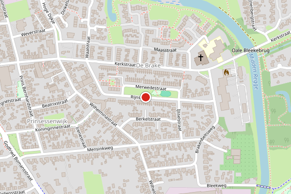 Brandweer-melding op Rijnstraat, Nijverdal op 14 april, kaart-overzicht