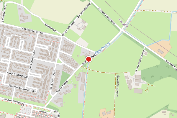 Brandweer-melding op Zwavertsweg, Hengelo op 29 juni, kaart-overzicht