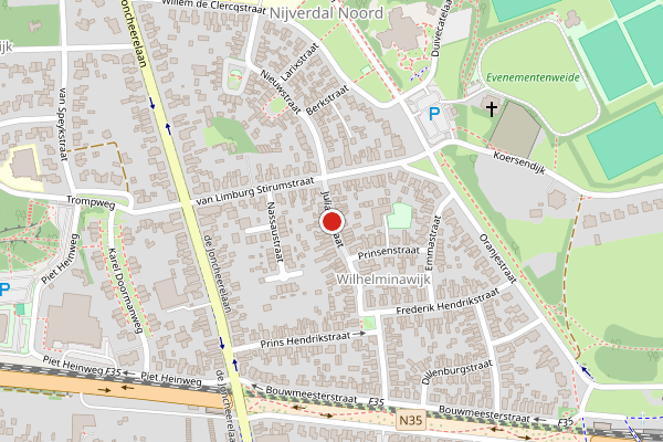 Brandweer-melding op Julianastraat, Nijverdal op 6 april, kaart-overzicht