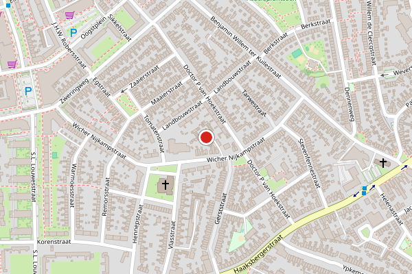 Brandweer-melding op Wicher Nijkampstraat, Enschede op 29 juni, kaart-overzicht