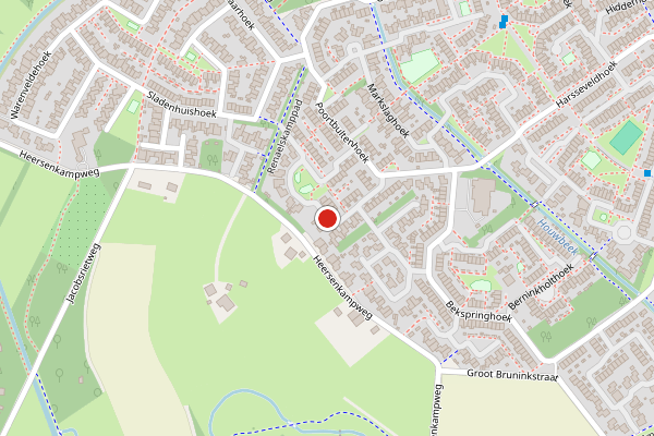 Brandweer-melding op Poortbultenhoek, Enschede op 30 juni, kaart-overzicht