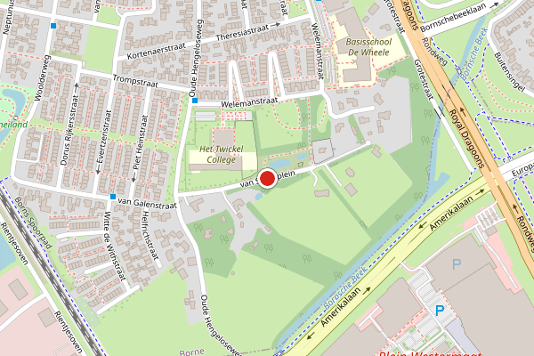 Brandweer-melding op van Speykplein, Borne op 20 april, kaart-overzicht