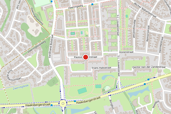 Brandweer-melding op Paulus Potterstraat, Enschede op 30 juni, kaart-overzicht