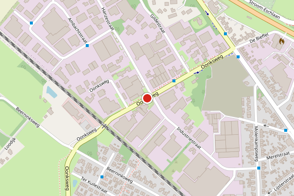 Brandweer-melding op Oonksweg, Borne op 14 april, kaart-overzicht