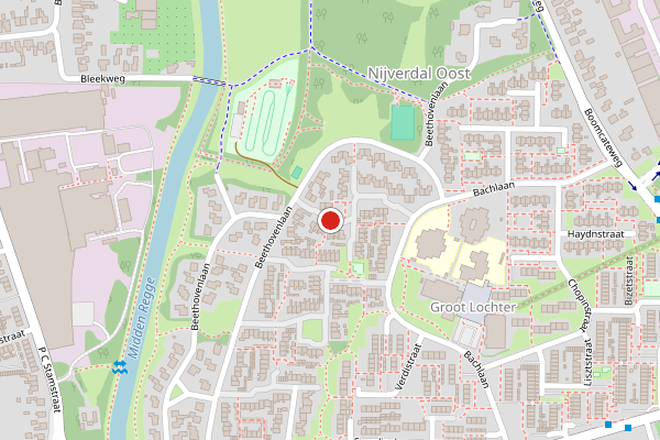 Brandweer-melding op Beethovenlaan, Nijverdal op 2 juli, kaart-overzicht