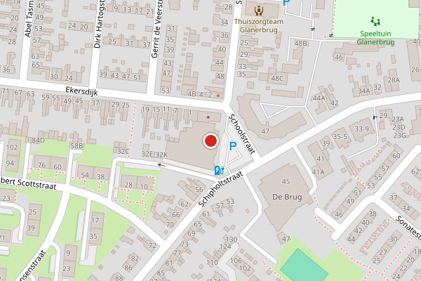 Brandweer-melding op Schoolstraat, Enschede op 2 juli, kaart-overzicht