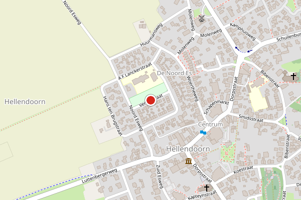 Brandweer-melding op Verzetstraat, Hellendoorn op 7 mei, kaart-overzicht