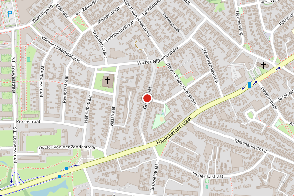 Brandweer-melding op Gerststraat, Enschede op 2 juli, kaart-overzicht