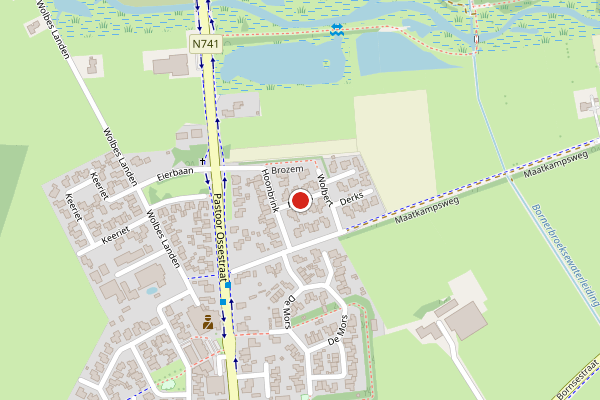 Brandweer-melding op Moats, Bornerbroek op 7 mei, kaart-overzicht