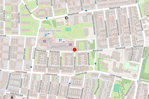 Brandweer-melding op Dollardstraat, Enschede op 4 juli, kaart-overzicht