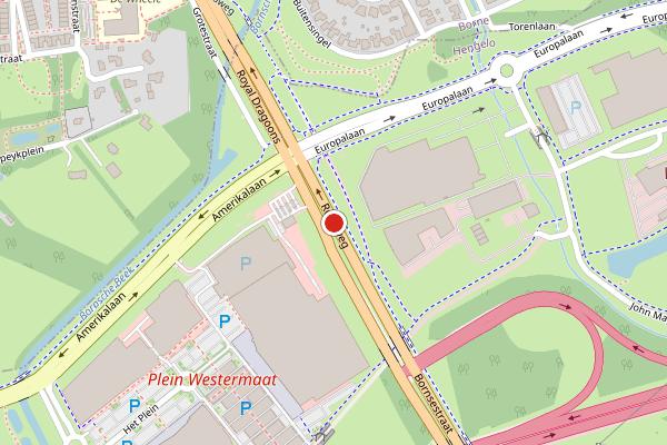 Brandweer-melding op Rondweg, Hengelo op 4 juli, kaart-overzicht