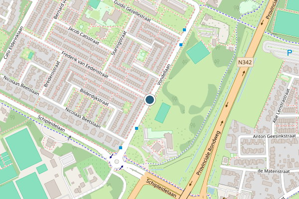 Politie-melding op Vondellaan, Oldenzaal op 4 juli, kaart-overzicht