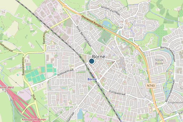 Politie-melding op Borne op 5 juli, kaart-overzicht