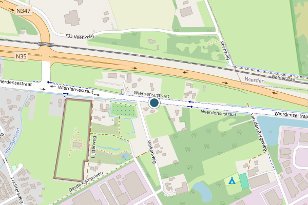 Politie-melding op Wierdensestraat, Nijverdal op 7 juli, kaart-overzicht
