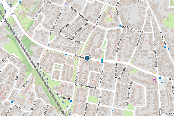 Politie-melding op Europastraat, Borne op 7 juli, kaart-overzicht