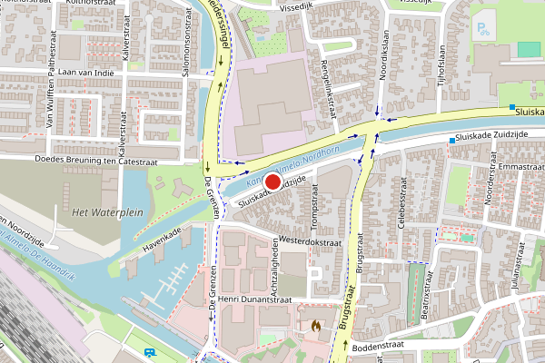Brandweer-melding op Haven Zuidzijde, Almelo op 8 mei, kaart-overzicht