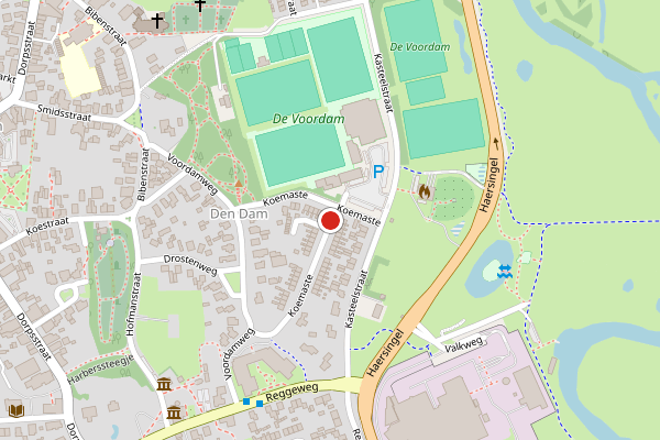 Brandweer-melding op Koemaste, Hellendoorn op 8 juli, kaart-overzicht