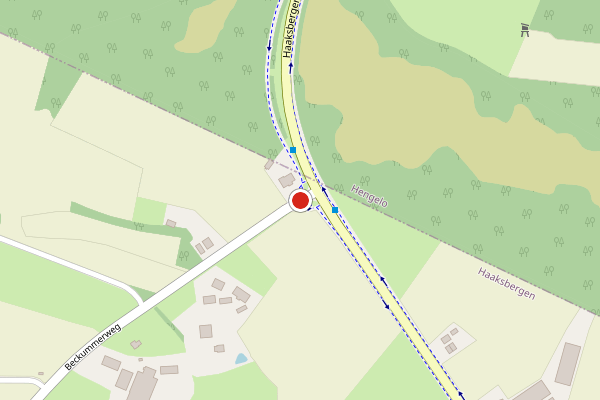 Brandweer-melding op Beckummerweg, Haaksbergen op 22 april, kaart-overzicht