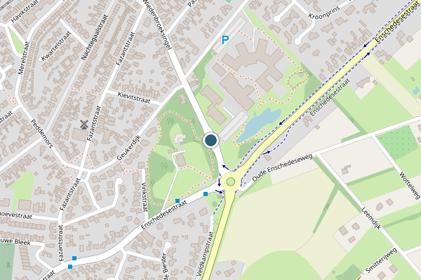 Politie-melding op Wiedenbroeksingel, Haaksbergen op 9 april, kaart-overzicht
