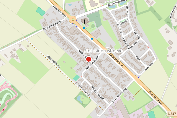Brandweer-melding op Mulderstraat, Haaksbergen op 5 april, kaart-overzicht