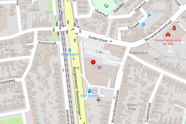 Brandweer-melding op Bornerbroeksestraat, Almelo op 11 juli, kaart-overzicht