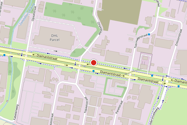 Brandweer-melding op Diamantstraat, Hengelo op 11 juli, kaart-overzicht