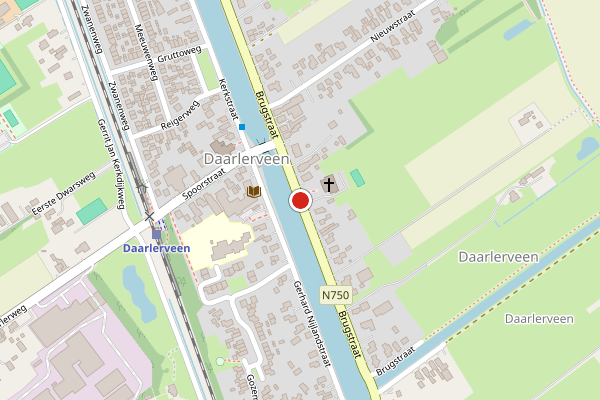 Brandweer-melding op Daarlerveen op 11 juli, kaart-overzicht