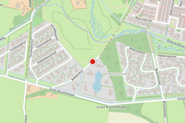 Brandweer-melding op Bekkershof, Enschede op 11 juli, kaart-overzicht
