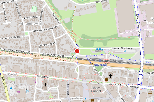 Brandweer-melding op Meyboomstraat, Nijverdal op 9 mei, kaart-overzicht