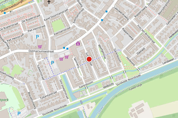 Brandweer-melding op Schietspoel, Almelo op 19 april, kaart-overzicht