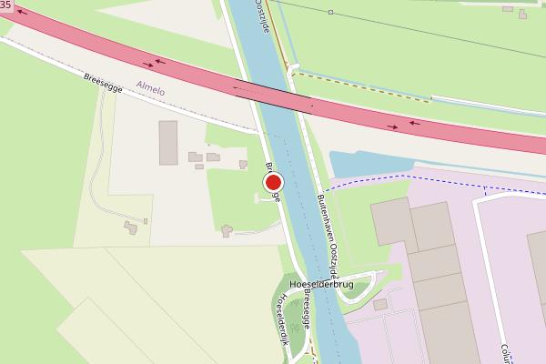 Brandweer-melding op Breesegge, Bornerbroek op 5 februari, kaart-overzicht