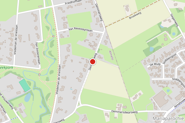 Brandweer-melding op Demmersweg, Almelo op 18 april, kaart-overzicht