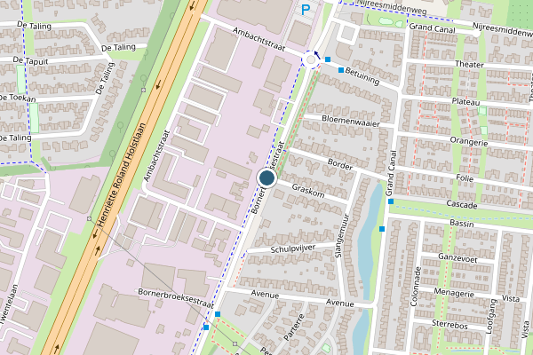 Politie-melding op Bornerbroeksestraat, Almelo op 17 april, kaart-overzicht