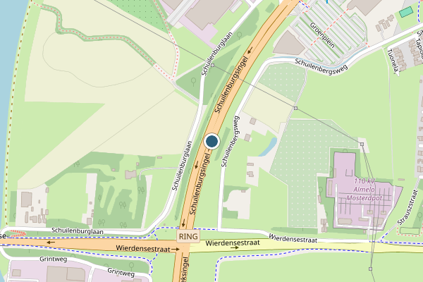 Politie-melding op Schuilenburgsingel, Almelo op 17 april, kaart-overzicht