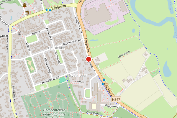 Brandweer-melding op Reggeweg, Hellendoorn op 3 april, kaart-overzicht