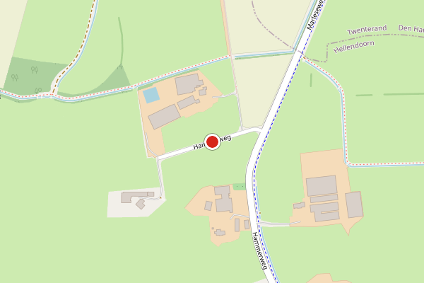 Brandweer-melding op Hammerweg, Hellendoorn op 5 februari, kaart-overzicht