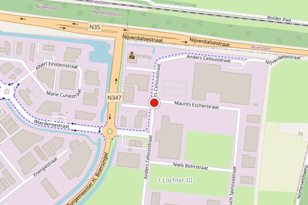Brandweer-melding op Anders Celsiusstraat, Nijverdal op 14 juli, kaart-overzicht