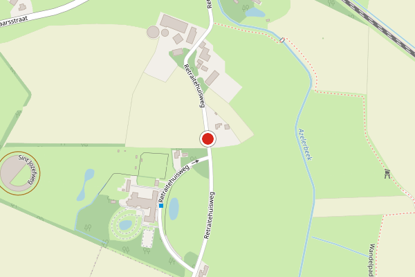 Brandweer-melding op Retraitehuisweg, Zenderen op 15 juli, kaart-overzicht